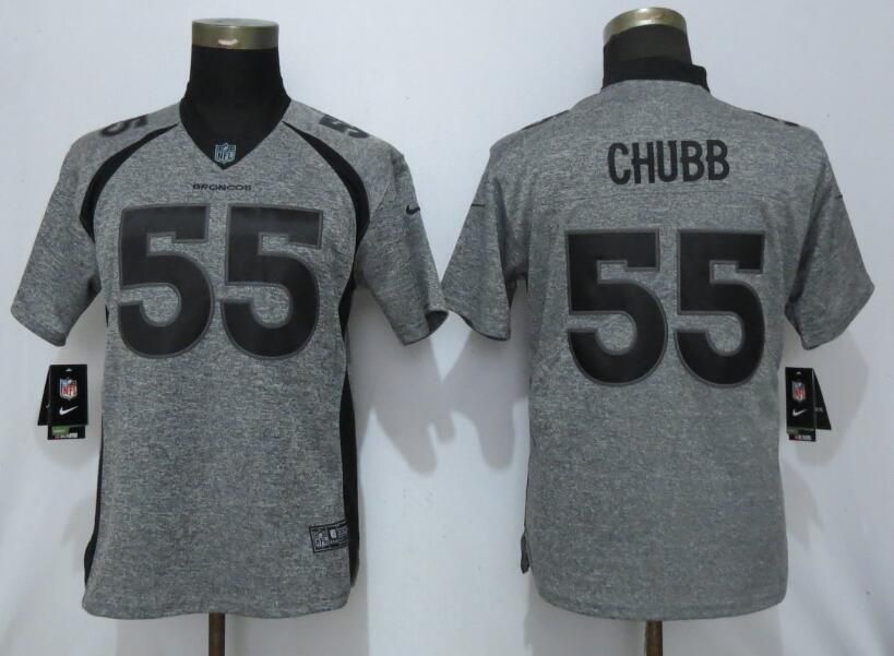 Women Denver Broncos #55 Chubb Gray 2019 Nike Vapor Untouchable Stitched Gridiron Gray Limited NFL Jerseys